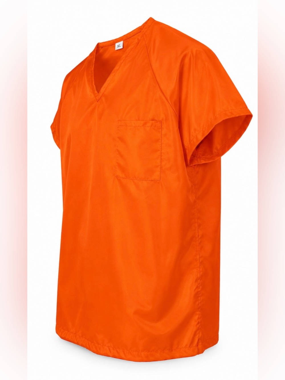 Orange Prisoner Costume Top Halloween Convict Shirt Cosplay Unisex Women Men XL - Picture 3 of 12